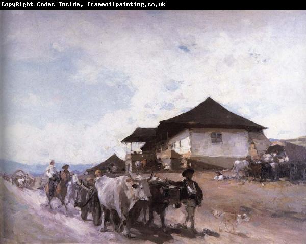 Nicolae Grigorescu Ox Cart at Oratii